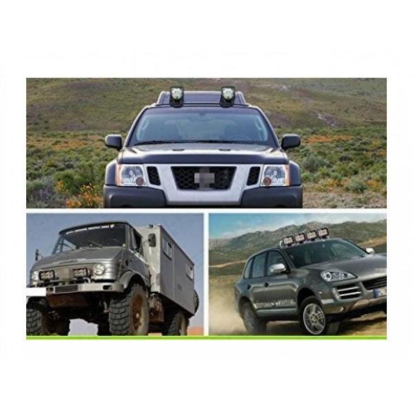 Set 4 proiectoare auto OFF-ROAD 48W cu 16 LED, lumina alba rece 6500K