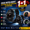 Pachet 1+1 ceas inteligent cu apelare, raspuns la apeluri, Bluetooth si pedometru