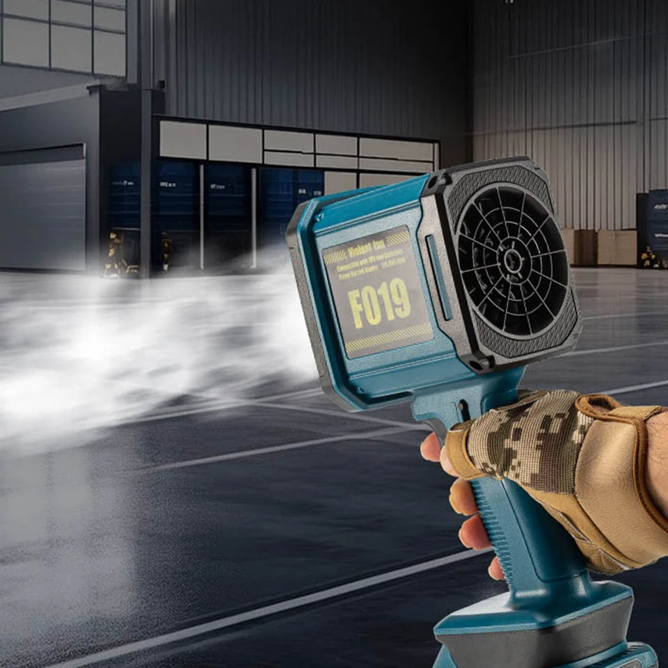 Suflantă Turbo Jet 1000W, Portabila, Viteză Reglabilă, Fără Fir, 45m/s