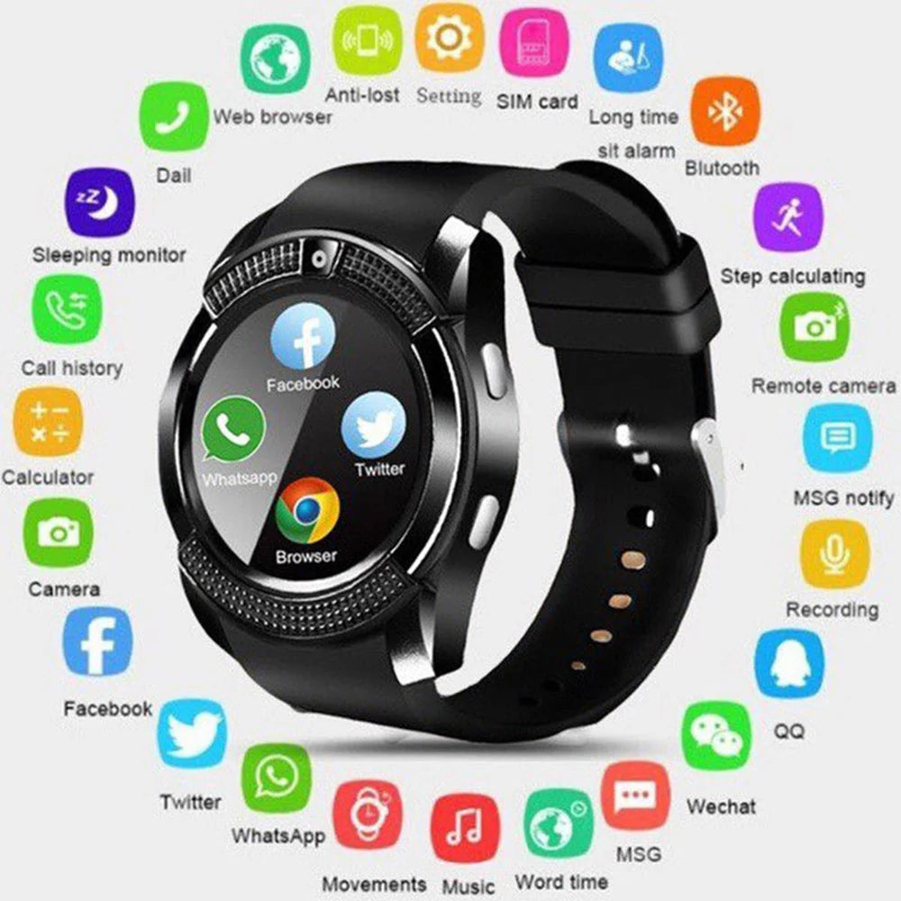 Pachet 1+1 ceas inteligent cu apelare, raspuns la apeluri, Bluetooth si pedometru