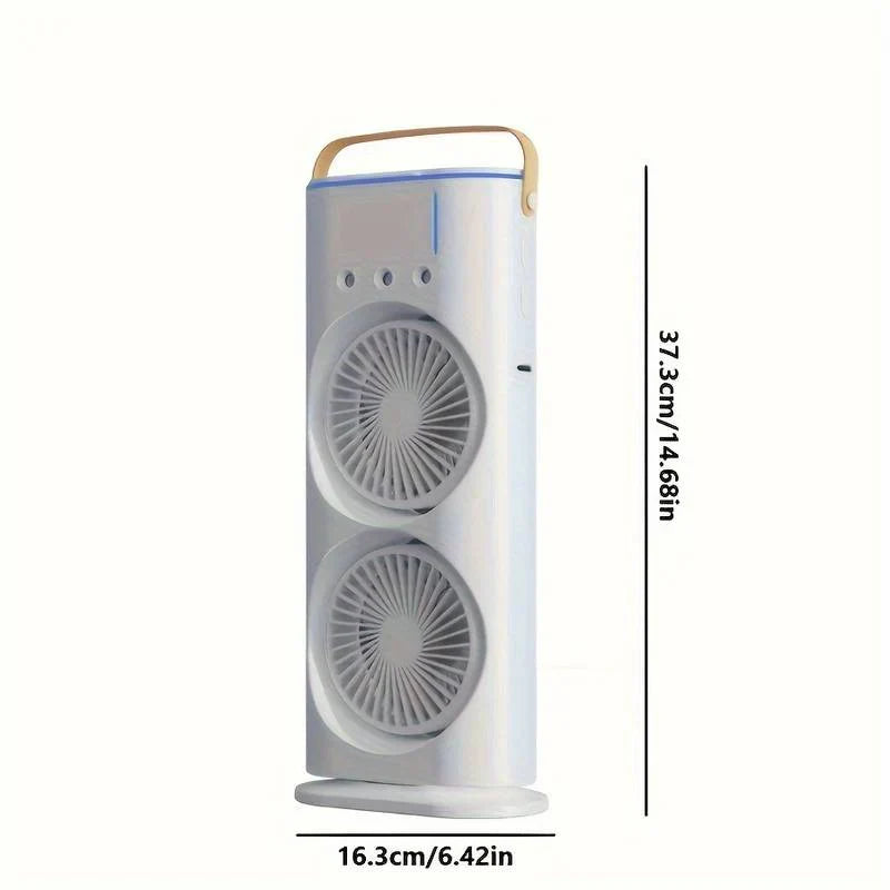 Ventilator portabil de birou cu umidificare prin pulverizare