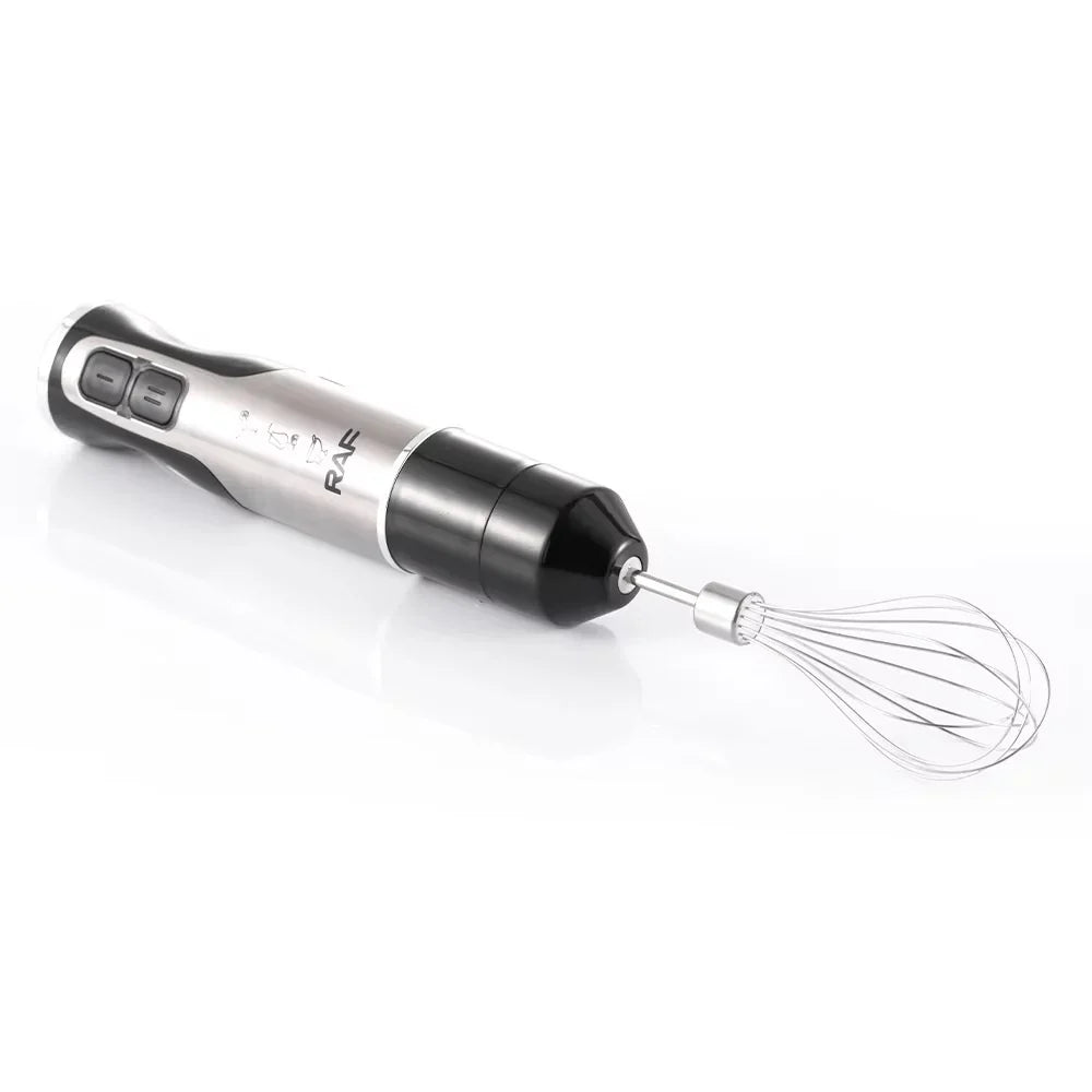 Blender RAF R3006, 1600W, recipient de 500ml, vas de 600ml si tel, 2 viteze, 38.7cm, negru-argintiu