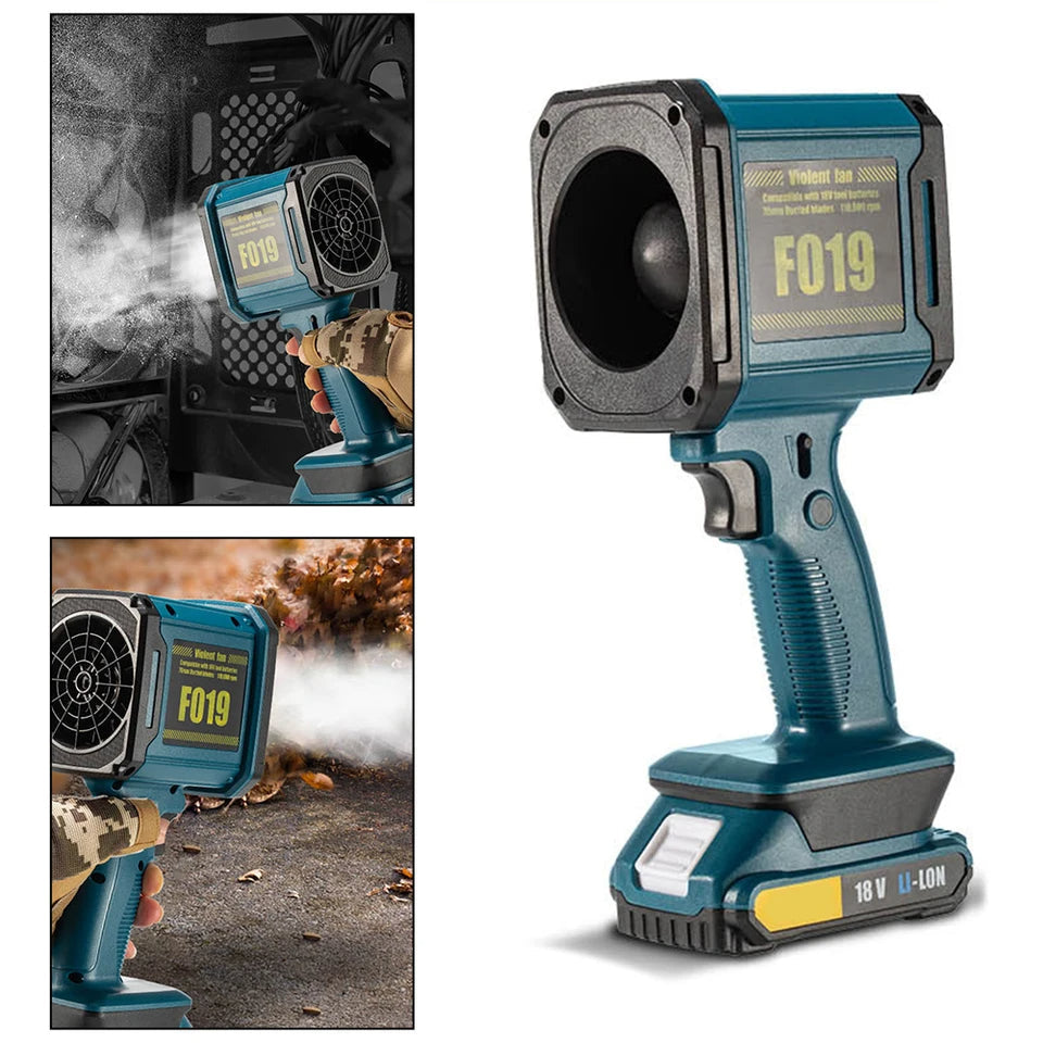 Suflantă Turbo Jet 1000W, Portabila, Viteză Reglabilă, Fără Fir, 45m/s