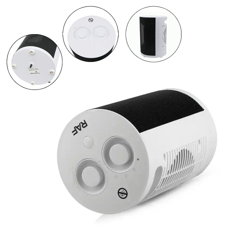 Aerotermă RAF R.1187 1800W, Încălzitor electric confortabil, mini ventilator, culoare albă, încălzitor premium pentru cameră