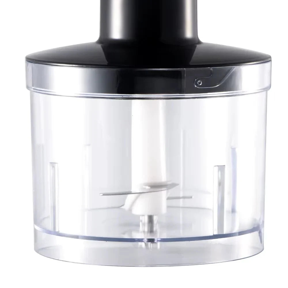 Blender RAF R3007, 4 in 1, 1600W, cu recipient de 500ml, vas de 600ml, tel si lame din otel, 2 viteze, argintiu-negru