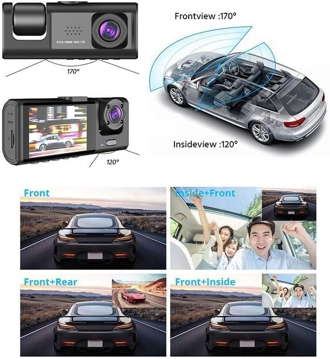 PACHET Camera video marsarier cu infrarosu cu suport numar auto inclus + Cameră Auto de Bord – Înregistrare 4K Ultra HD, Viziune Nocturnă și Monitorizare 24/7
