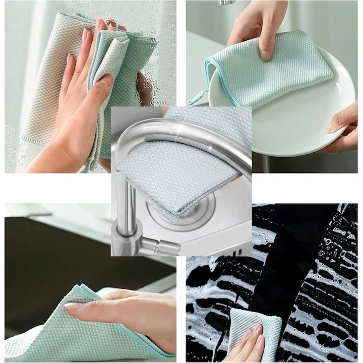 Tocător Electric din Inox 2L + Set 5 Lavete din Microfibră