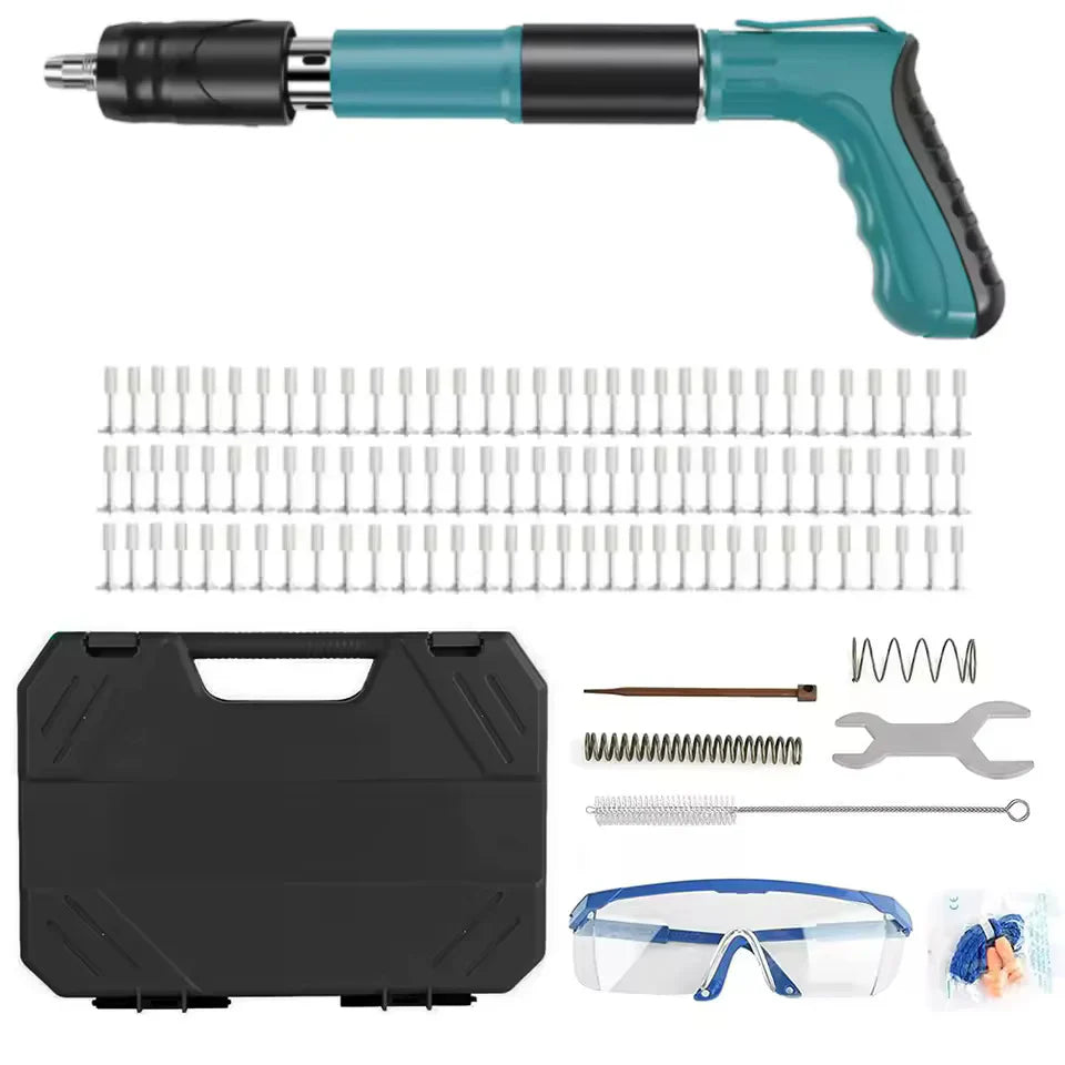 Set pistol pentru fixare KRAFTOOL cu 150 capse, accesorii si cutie de transport