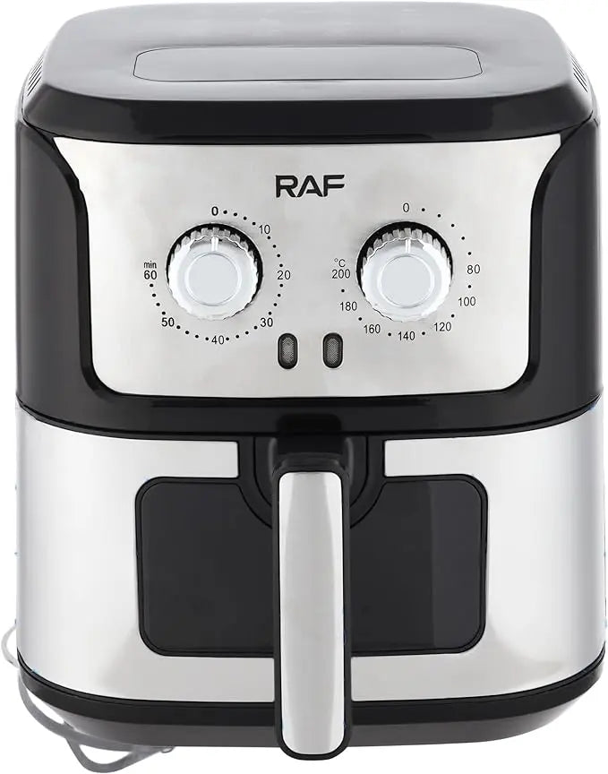 Air Fryer RAF-5329 - Friteuză cu aer cald, fără ulei, 6.8L, 1600W, Finisaj metalic