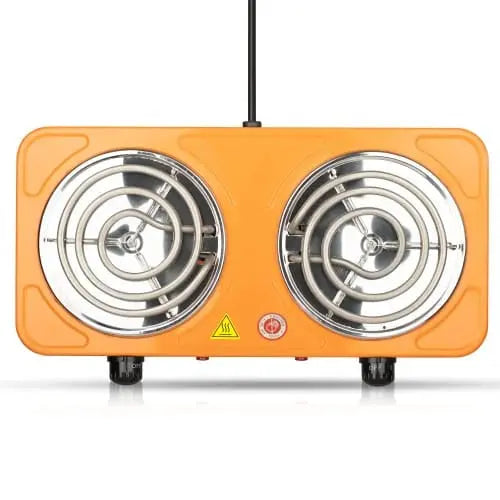 Aragaz Electric RAF R.8011B, 2000W, control temperatura și protecție la supraincalzire, 2 Plite 1000W + 1000W