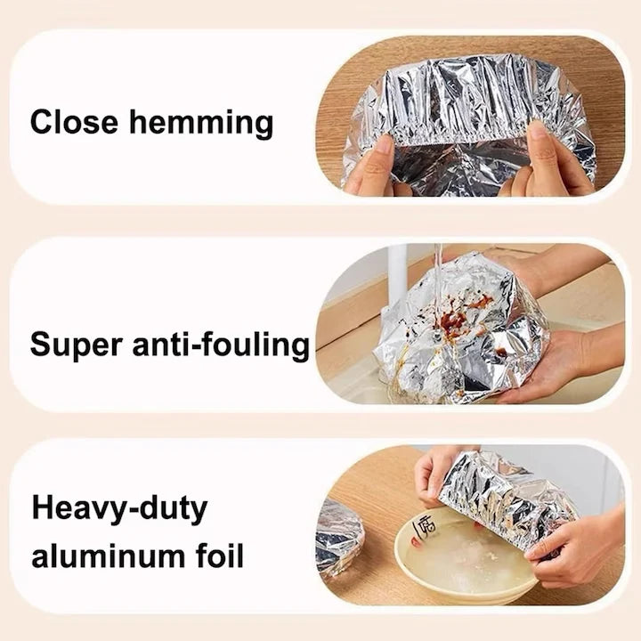 Set 50 Capace Termoizolante Reutilizabile, 36 cm, Aluminiu Alimentar, cu Elastic