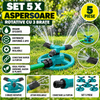 Set 5x aspersor rotativ gradina cu 3 brate reglabile pentru irigare