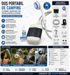 Dus portabil de camping cu robinet incorporat, acumulator USB, pentru exterior si interior