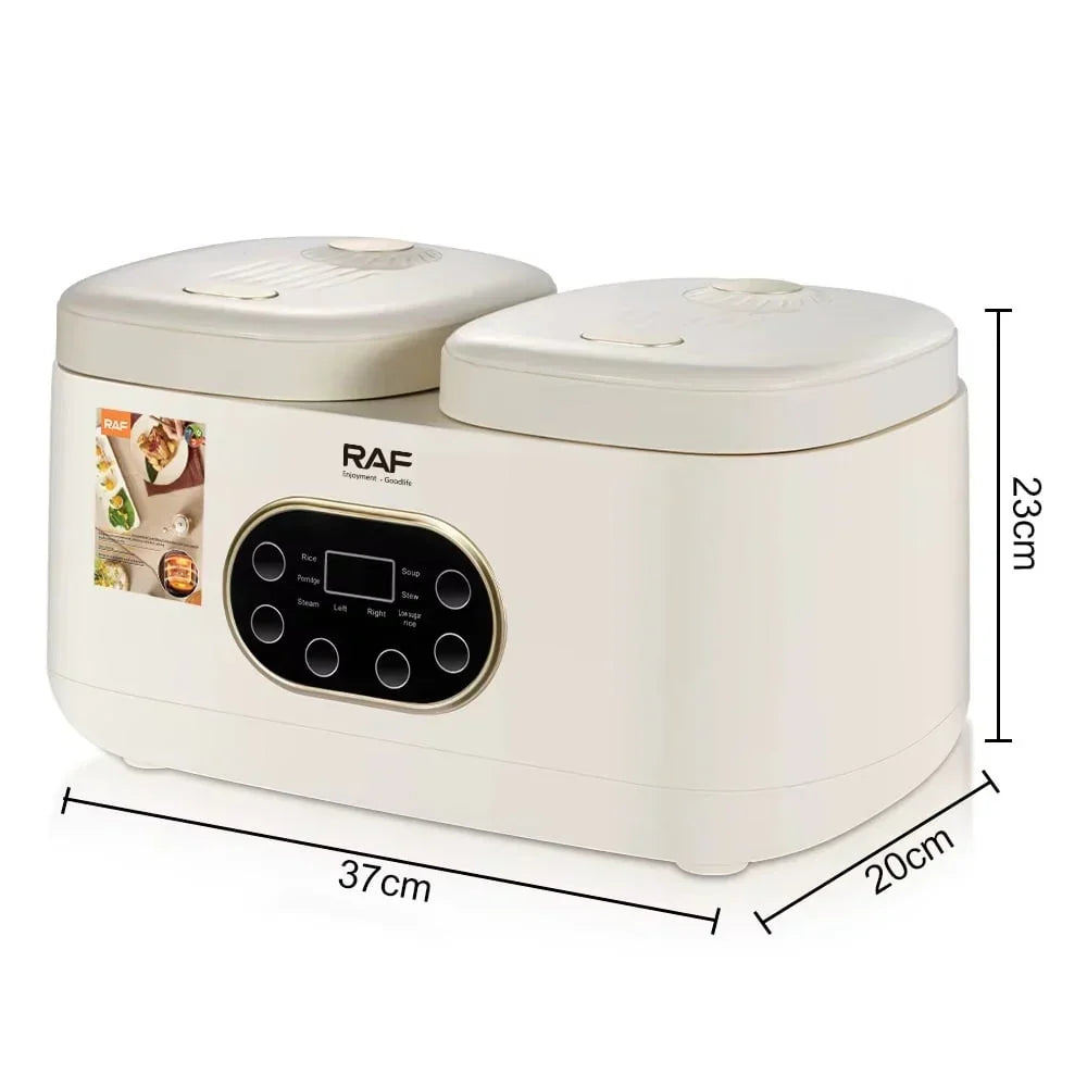Aparat electric multifunctional rice cooker, RAF R5419, 800W, 4L, 14 functii, 2 compartimente