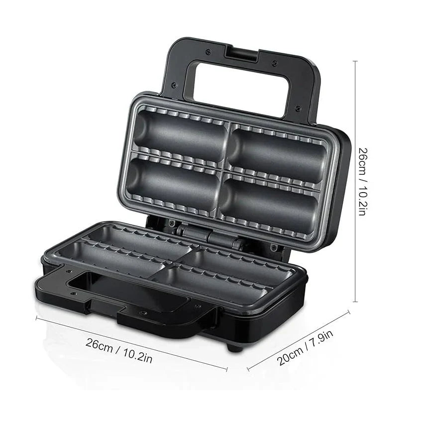 Aparat Electric pentru 4 Rulouri cu Cârnați sau Plăcinte Umplute, RAF R529, 800W