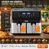 Friteuză cu Aer Digitală RAF R.5382, 10L (5L+5L), Dublu Coș, Control Tactil