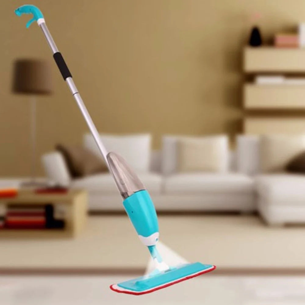 PACHET Mop microfibra cu pulverizare apa + Suport depozitare multifunctional pentru baie, cu 3 polite