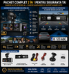 PACHET Camera video marsarier cu infrarosu cu suport numar auto inclus + Cameră Auto de Bord – Înregistrare 4K Ultra HD, Viziune Nocturnă și Monitorizare 24/7