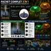 PACHET Fantana solara arteziana plutitoare + Set 2 x Lampa solara tip Palmier RGB