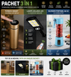 PACHET Termos smart cu afisaj LCD, 0,5 litri + Lampa solara LED cu senzor de miscare + Blender portabil HM 03, acumulator