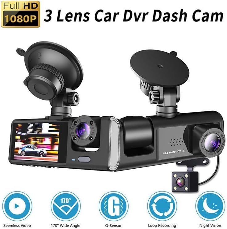 PACHET Camera video marsarier cu infrarosu cu suport numar auto inclus + Cameră Auto de Bord – Înregistrare 4K Ultra HD, Viziune Nocturnă și Monitorizare 24/7