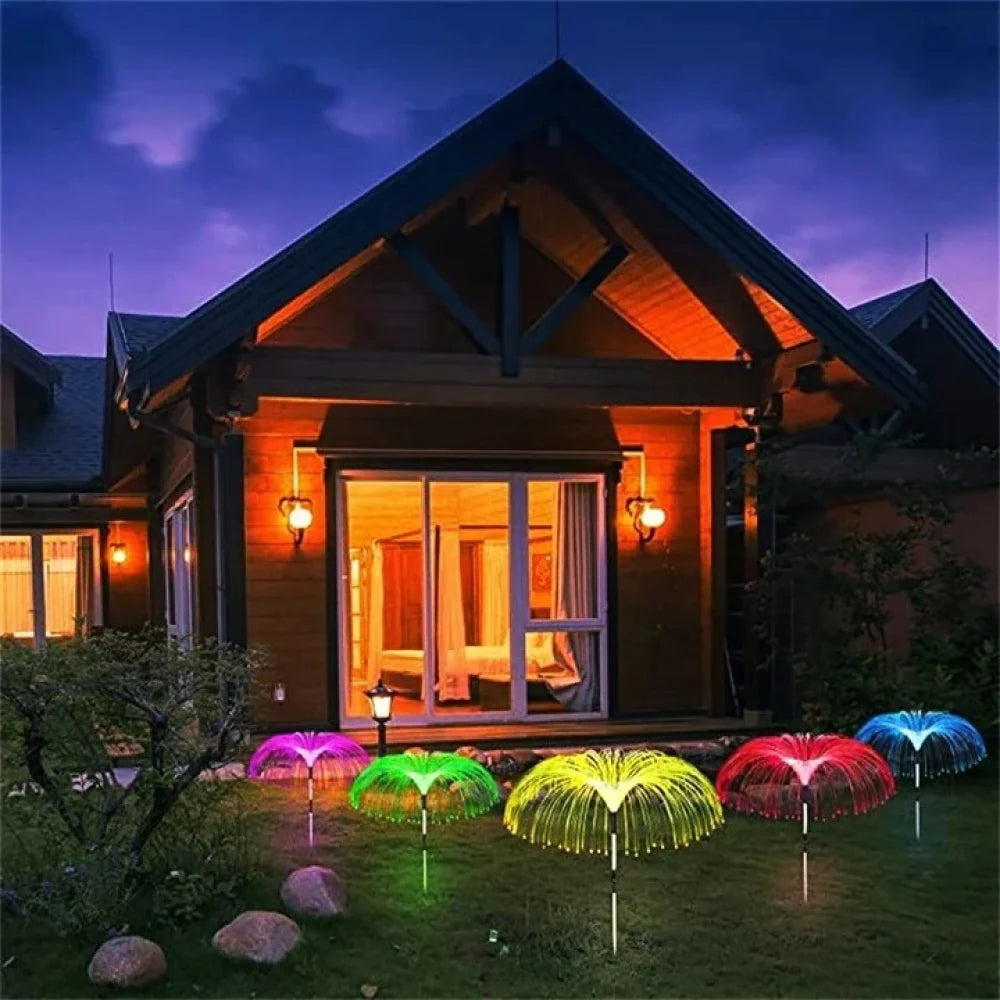 PACHET Fantana solara arteziana plutitoare + Set 2 x Lampa solara tip Palmier RGB