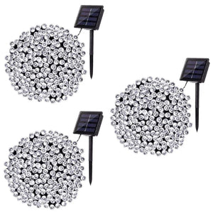 Set 3 x Instalatie solara 100 LED - diferite culori