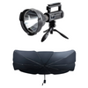 PACHET Lanterna LED, reincarcabila, functie Powerbank, 4 moduri iluminare, trepied inclus + Parasolar pliabil tip umbrela pentru parbrizul masinii