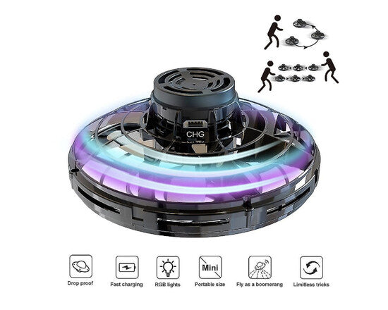 Set 2 x Mini drona Flynova, flying spinner cu lumina led
