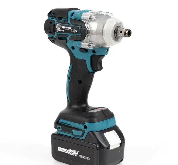 Cheie de impact 550 Nm cu 2 acumulatori 48V, 43 accesorii si valiza transport