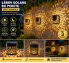 Set 3 Lămpi Solare de Perete cu Efect Mandala, Aprindere Automată, Rezistente la Intemperii