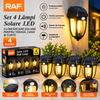Set 4 Lampa solara LED cu incarcare solara, Pentru terasa, casa si curte, Pornire automata pe timp de noapte