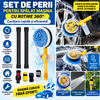 Set de perii pentru spalat masina, rotire 360°, curatare la presiune inalta