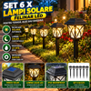 Set 6 x lampa solara felinar LED 43 cm patrate, pentru terasa, alee sau gradina