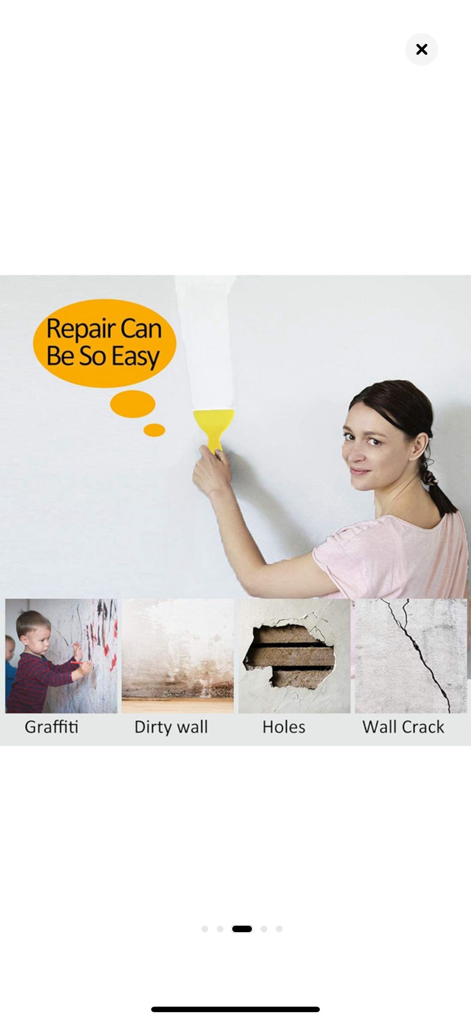 Set 2 bucati Kit alb reparare pereti