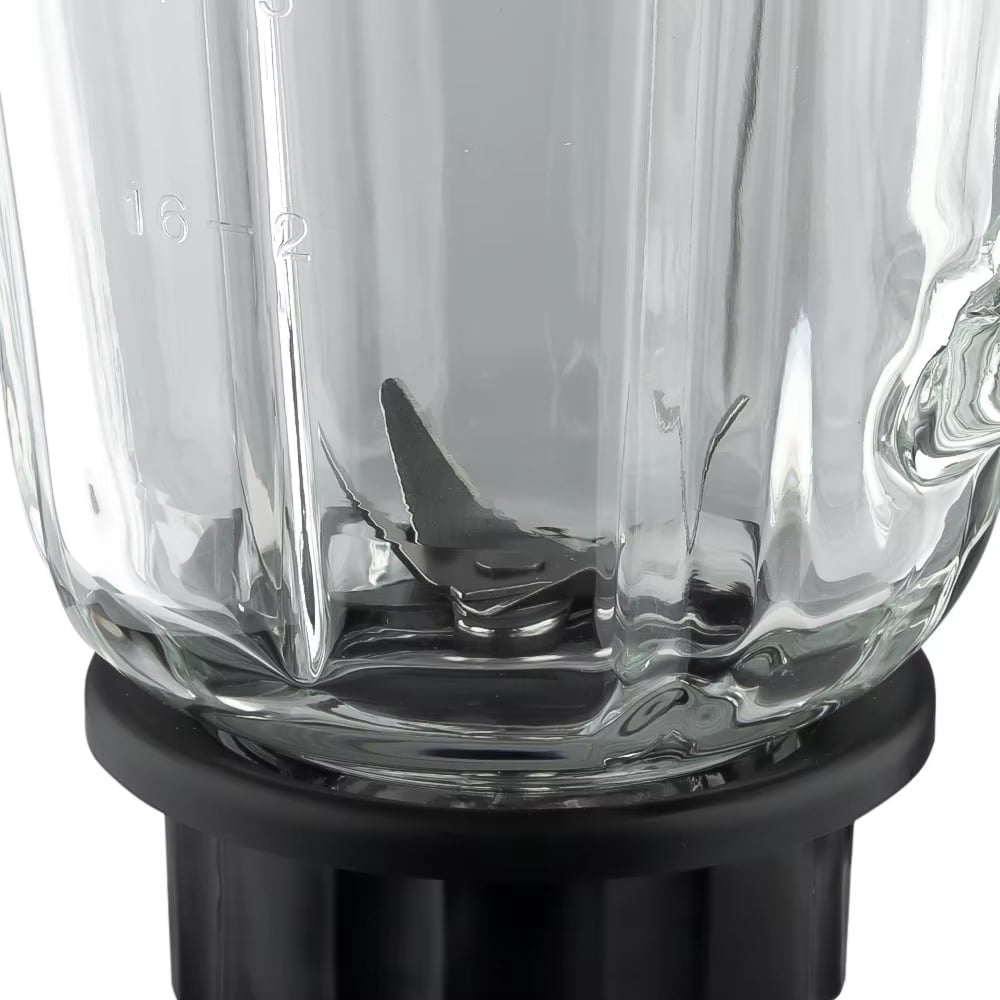 Blender Electric 3 în 1 RAF R.2871, 1000W, Pahar 1.5L din Sticlă, Vas Inox, Râșniță, 2 Viteze + Pulse, StayFresh, Negru/Inox