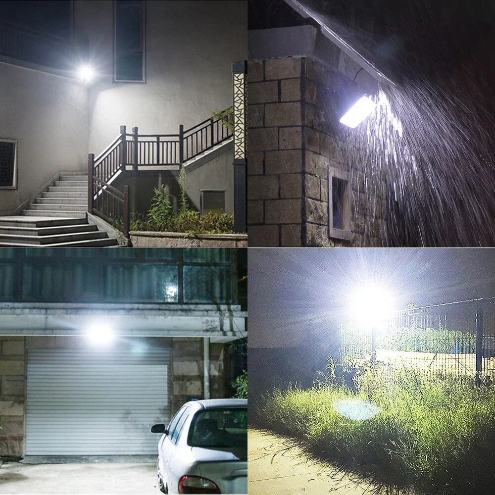 Proiector LED exterior 200W cu panou solar, telecomanda cu functii multiple