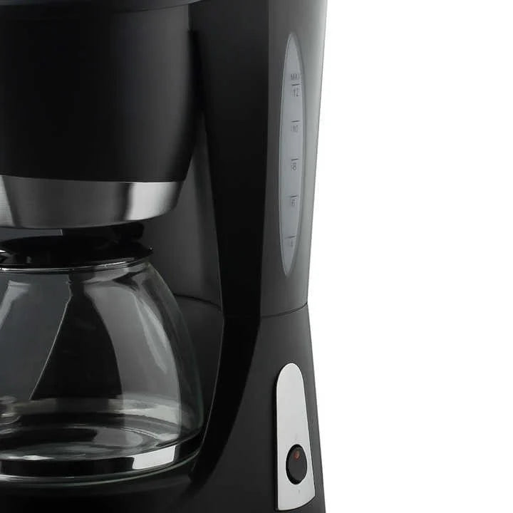 Filtru de cafea, Hoffmans HM-3009, electric, 1200W, 1500 ml, Plastic si Sticla, 30x22x16cm, Negru