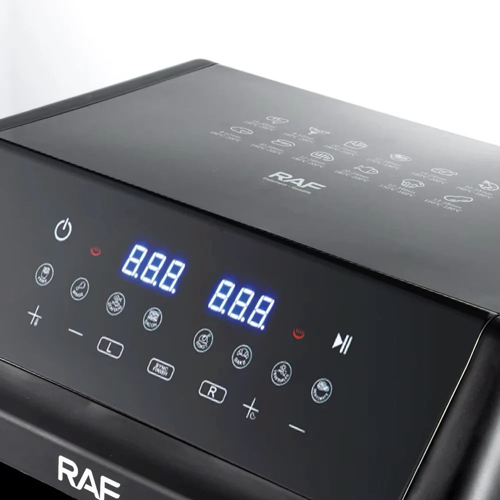 Friteuză cu Aer Digitală RAF R.5382, 10L (5L+5L), Dublu Coș, Control Tactil