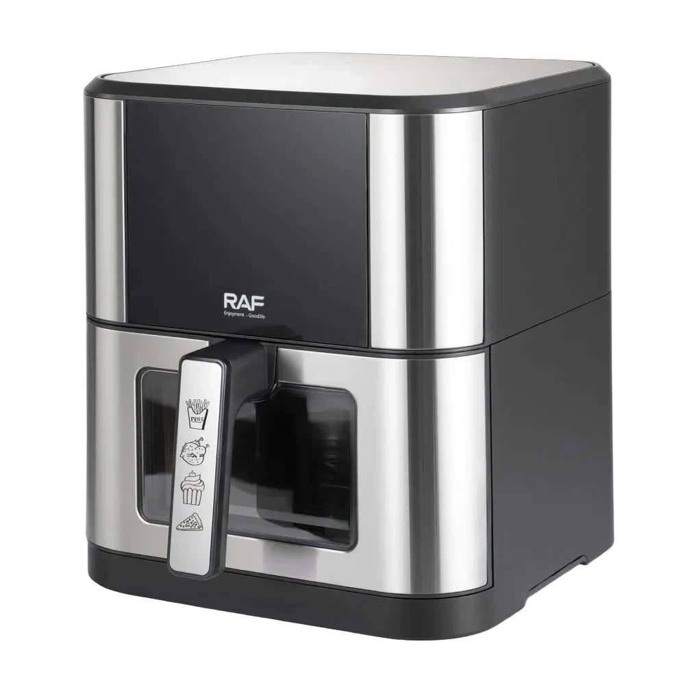 Friteuză Air Fryer Digitală Profesională RAF R.50005, 8L, 1800W, Inox