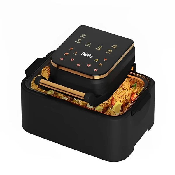 Friteuza profesionala cu aer cald 3 in1 digitala fara ulei Airfryer, 1700W, capacitate 12l, Control touch