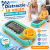 Jucarie interactiva pentru copii, masina de curse, tema nava spatiala, volan desktop, albastru