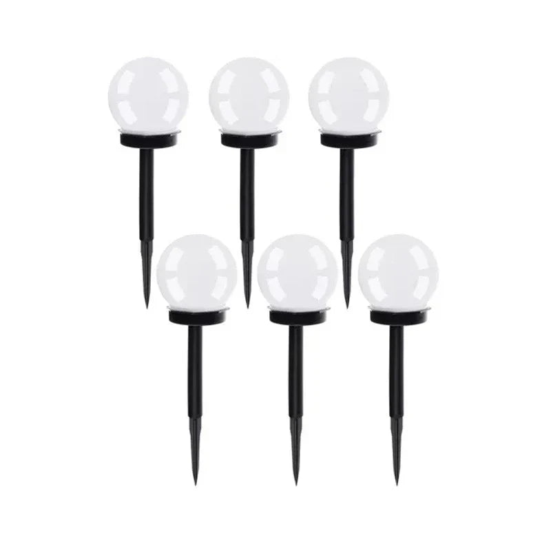 Set 6 lampi solare pentru alei cu LED, senzor de amurg, lumina rece, IP65