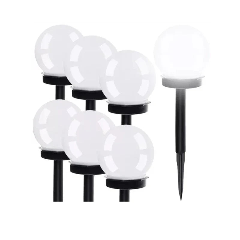 Set 6 lampi solare pentru alei cu LED, senzor de amurg, lumina rece, IP65