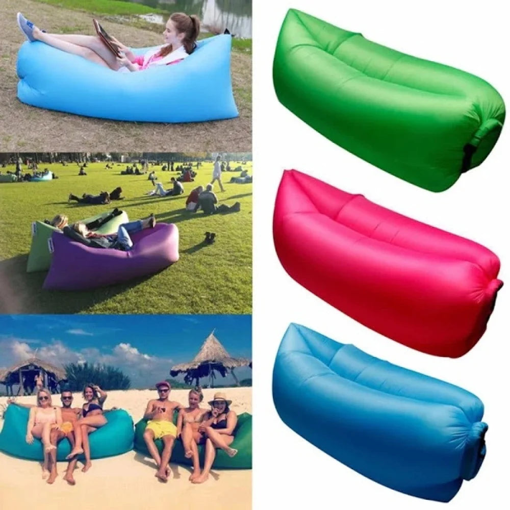 Set 3 x Saltea gonflabila Lazy Bag umflare cu aer