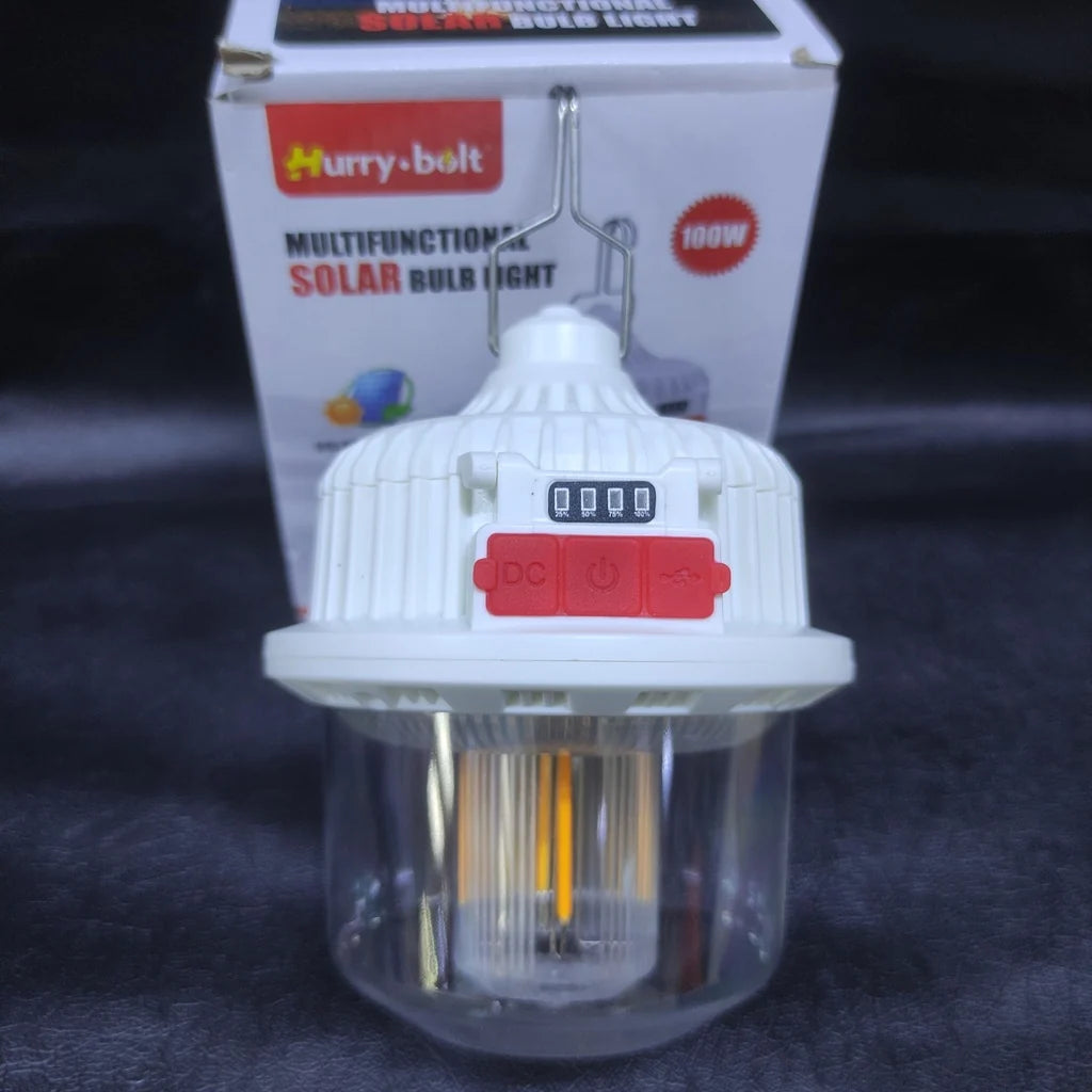 Set 2 x Lampă solară de camping reîncărcabilă, 100W, rezistenta la intemperii
