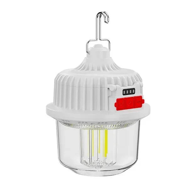 Set 2 x Lampă solară de camping reîncărcabilă, 100W, rezistenta la intemperii