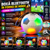 Boxă Bluetooth Portabilă în Formă de Minge de Fotbal, cu Lumini RGB și Încărcare USB-C, Portocaliu / Negru