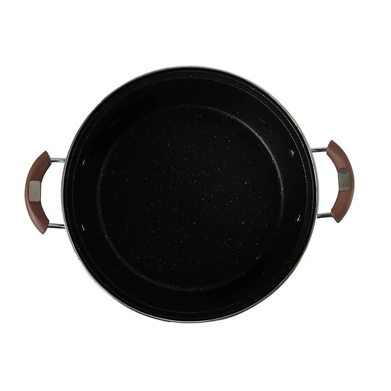 Oala electrica multifunctionala, Hoffmans HM-3031, 1500W, 32cm, sub presiune, material antiaderent, 5 trepte, roz-argintiu