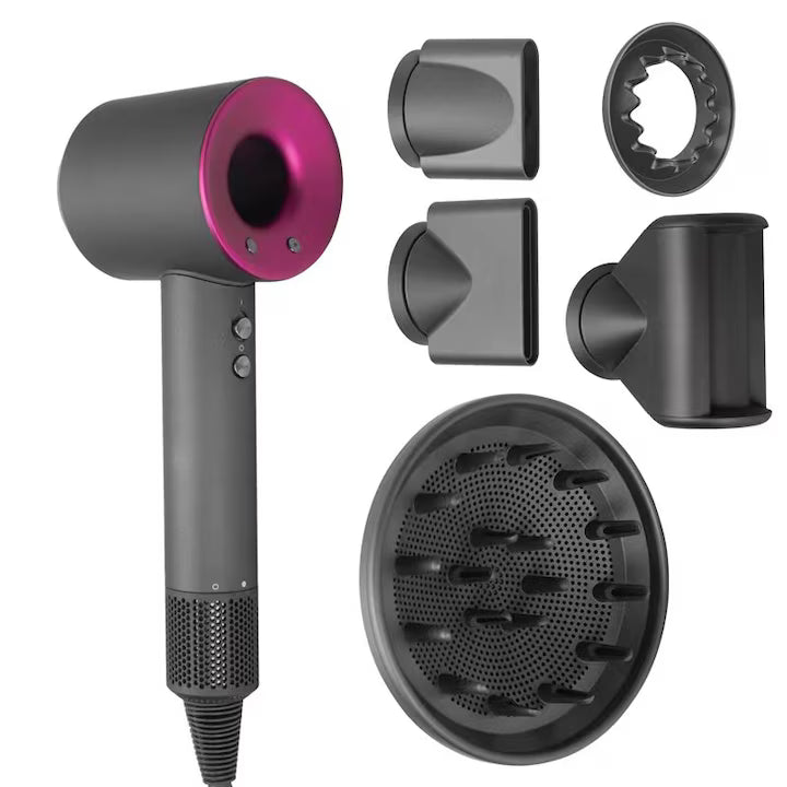 Uscator de par, Multifunctional, 3 Trepte putere, Gri/Roz
